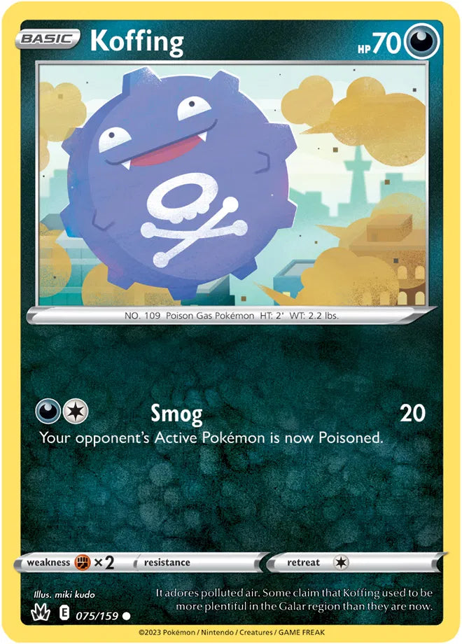 075/159 Koffing Reverse Holo - Crown Zenith