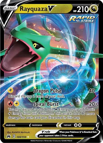 100/159 Rayquaza V - Crown Zenith