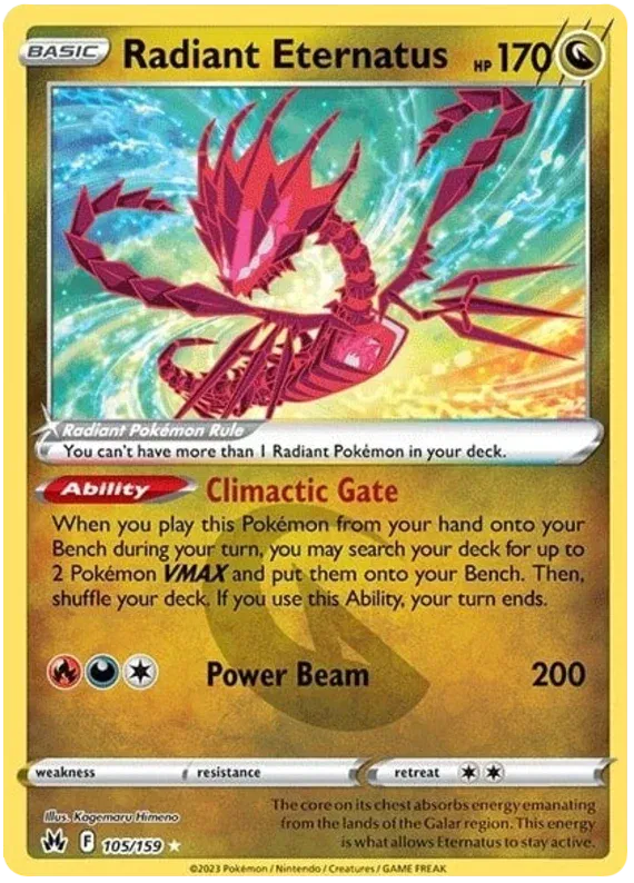 105/159 Radiant Eternatus - Crown Zenith