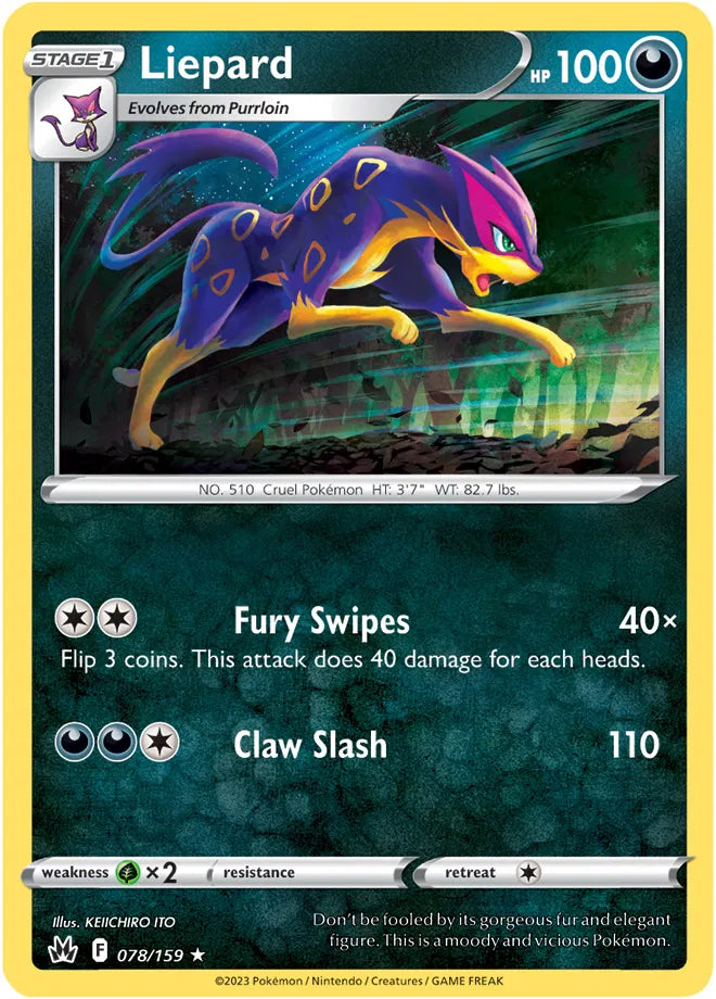 078/159 Liepard Reverse Holo - Crown Zenith