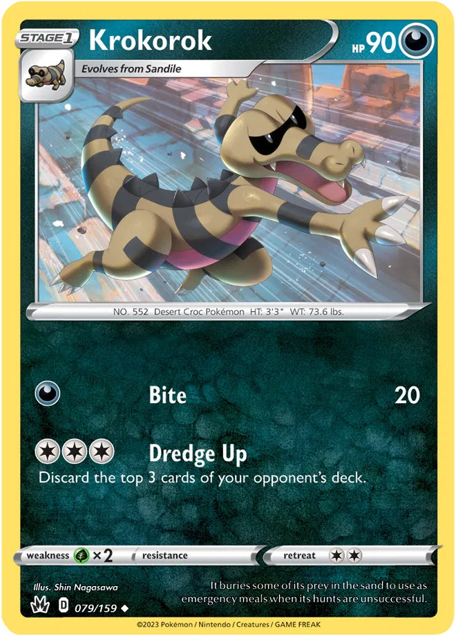079/159 Krokorok Reverse Holo - Crown Zenith