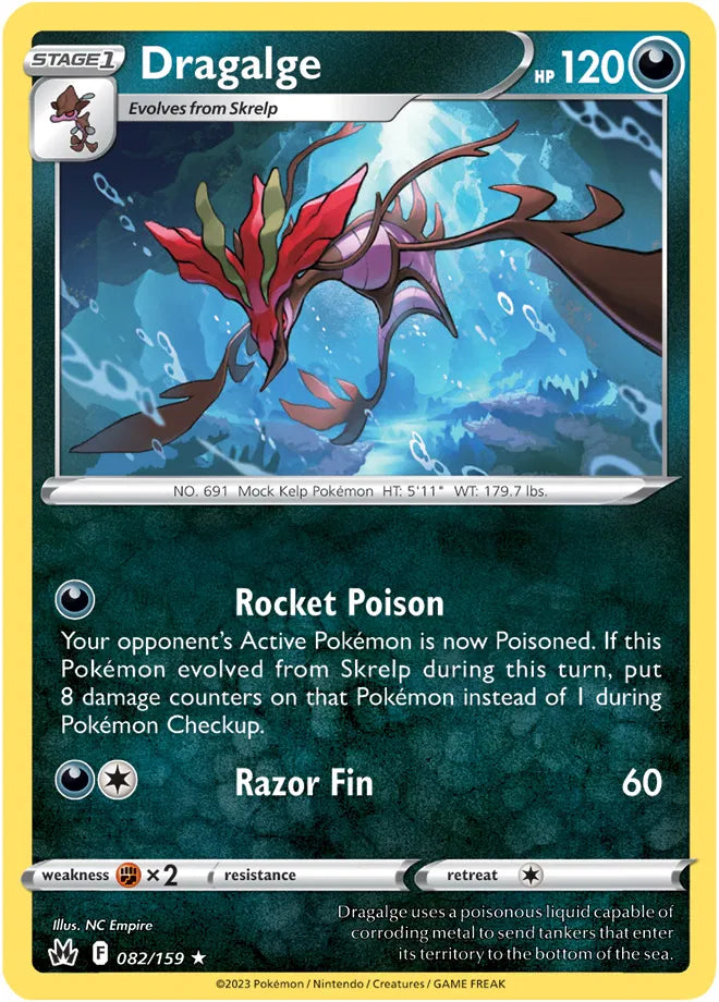 082/159 Dragalge Reverse Holo - Crown Zenith