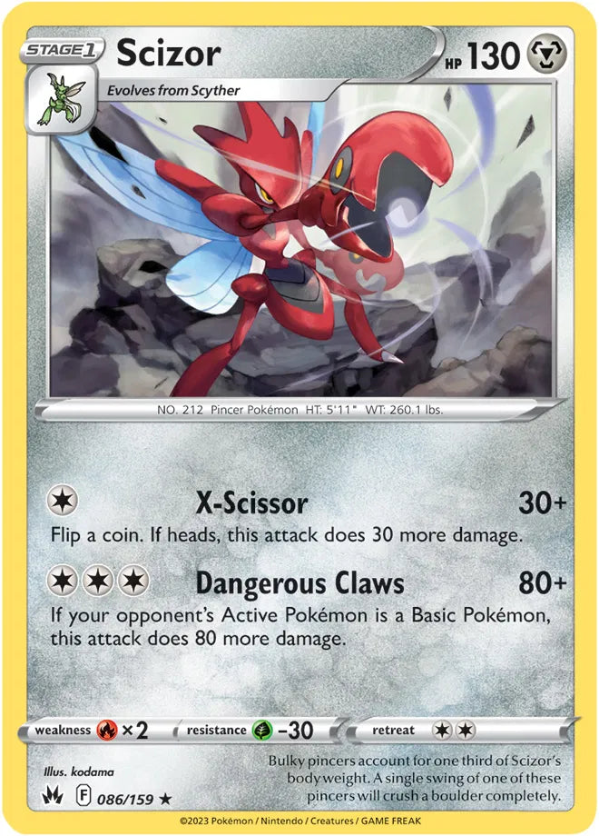 086/159 Scizor Reverse Holo - Crown Zenith