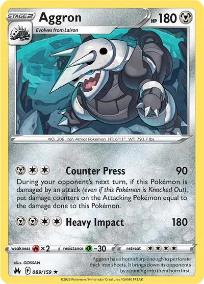089/159 Aggron Holofoil - Crown Zenith