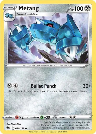 090/159 Metang Reverse Holo - Crown Zenith
