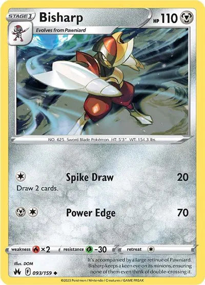 093/159 Bisharp Reverse Holo - Crown Zenith