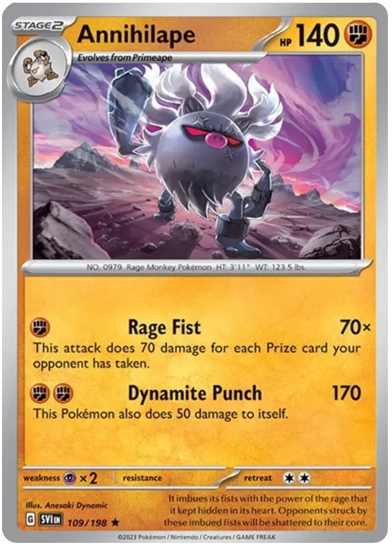 109/198 Annihilape Holofoil - Scarlet & Violet Base Set