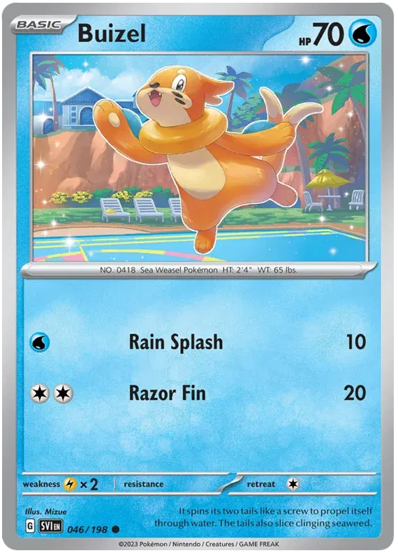 046/198 Buizel Reverse Holo - Scarlet & Violet Base Set