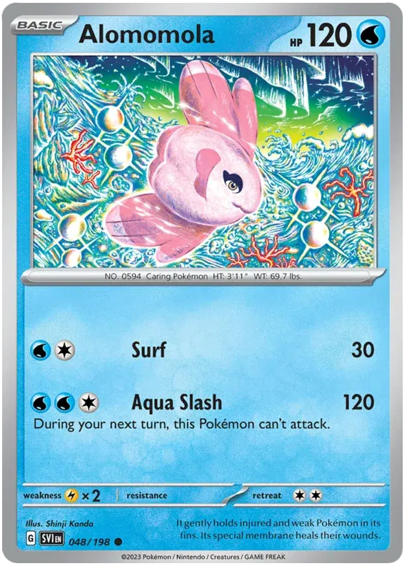 048/198 Alomomola Reverse Holo - Scarlet & Violet Base Set