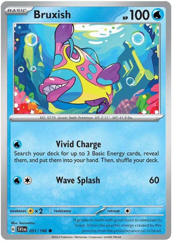 051/198 Bruxish Reverse Holo - Scarlet & Violet Base Set