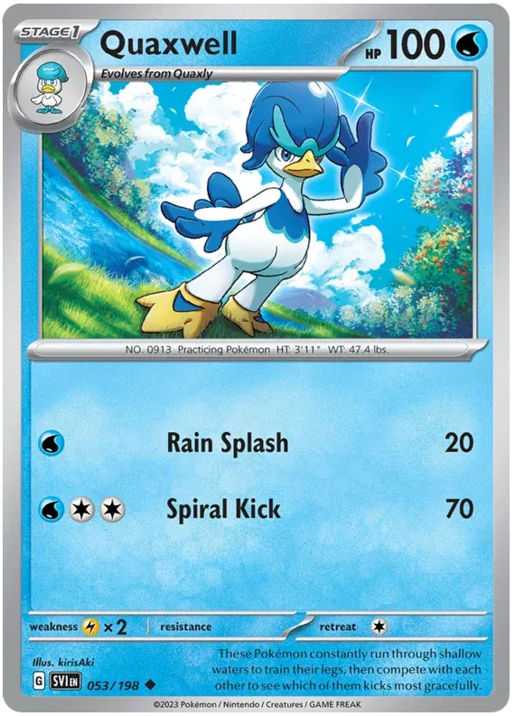 053/198 Quaxwell Reverse Holo - Scarlet & Violet Base Set