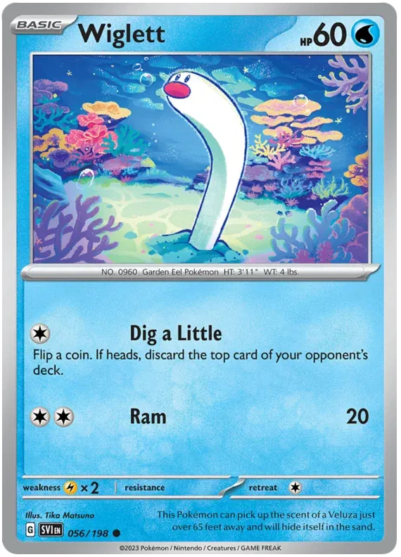 056/198 Wiglett Reverse Holo - Scarlet & Violet Base Set