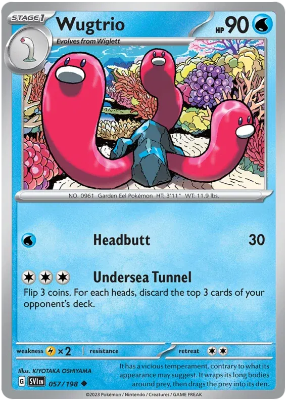 057/198 Wugtrio Reverse Holo - Scarlet & Violet Base Set
