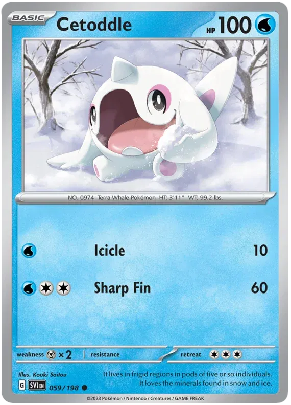 059/198 Cetoddle Reverse Holo - Scarlet & Violet Base Set