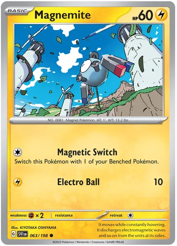 063/198 Magnemite Reverse Holo - Scarlet & Violet Base Set