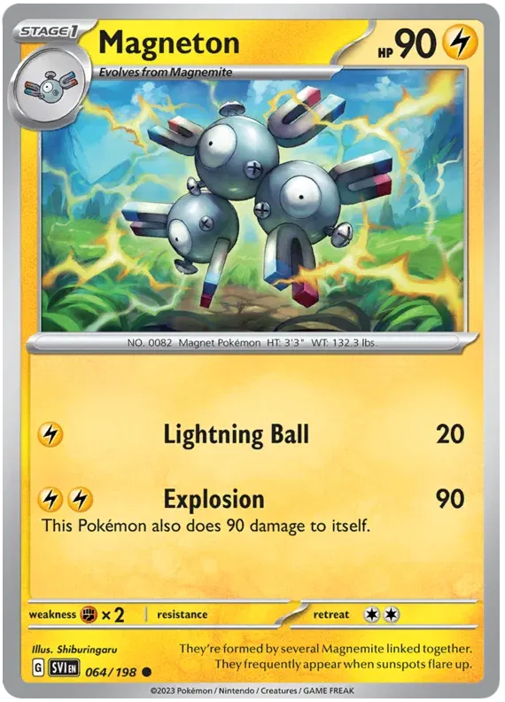 064/198 Magneton Reverse Holo - Scarlet & Violet Base Set