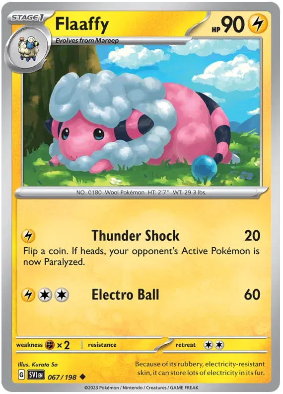 067/198 Flaaffy Reverse Holo - Scarlet & Violet Base Set