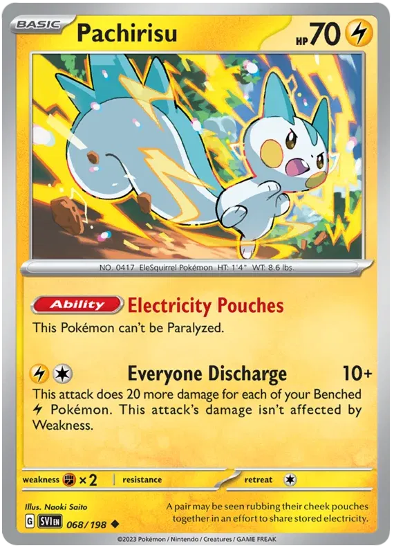 068/198 Pachirisu Reverse Holo - Scarlet & Violet Base Set