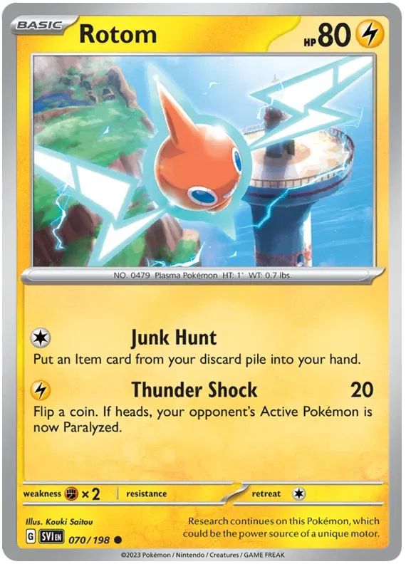 070/198 Rotom Reverse Holo - Scarlet & Violet Base Set