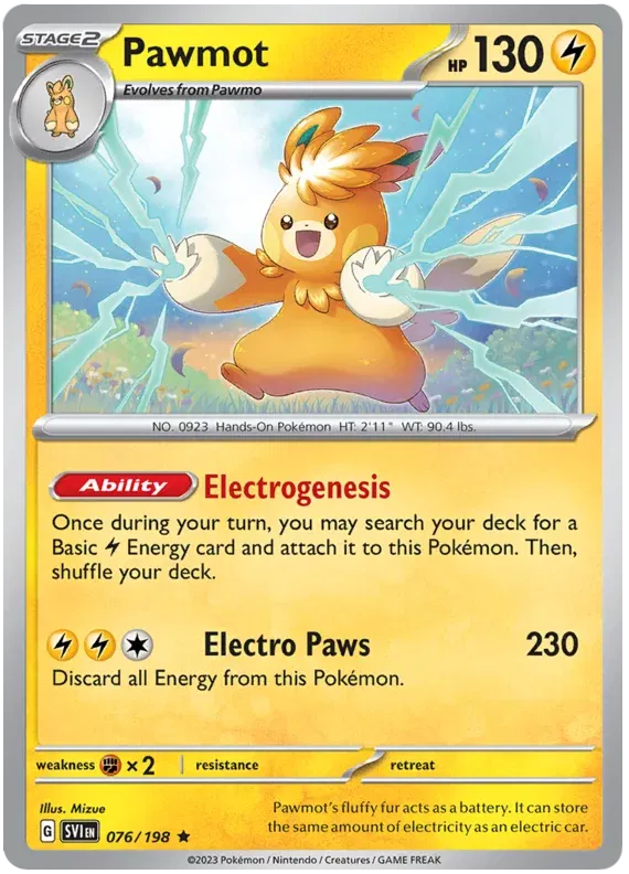 076/198 Pawmot Holofoil - Scarlet & Violet Base Set