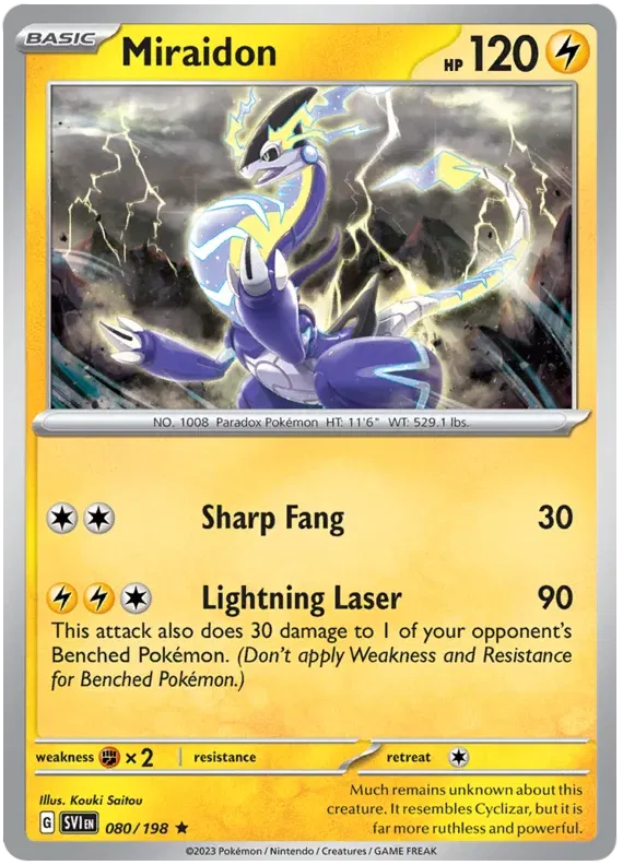 080/198 Miraidon Holofoil - Scarlet & Violet Base Set