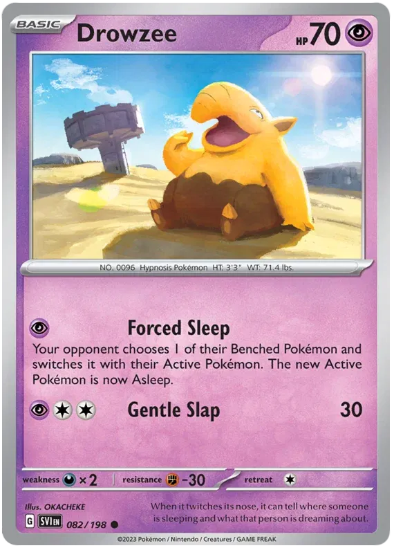 082/198 Drowzee Reverse Holo - Scarlet & Violet Base Set
