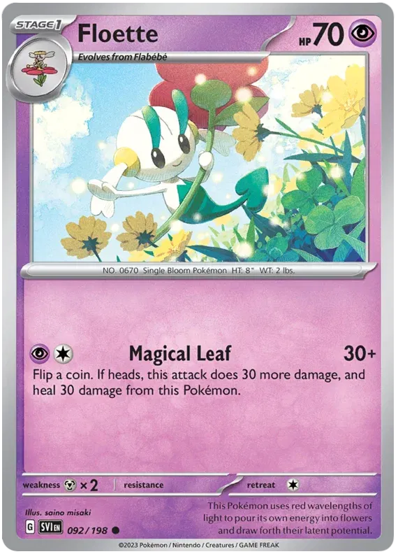 092/198 Floette Reverse Holo - Scarlet & Violet Base Set