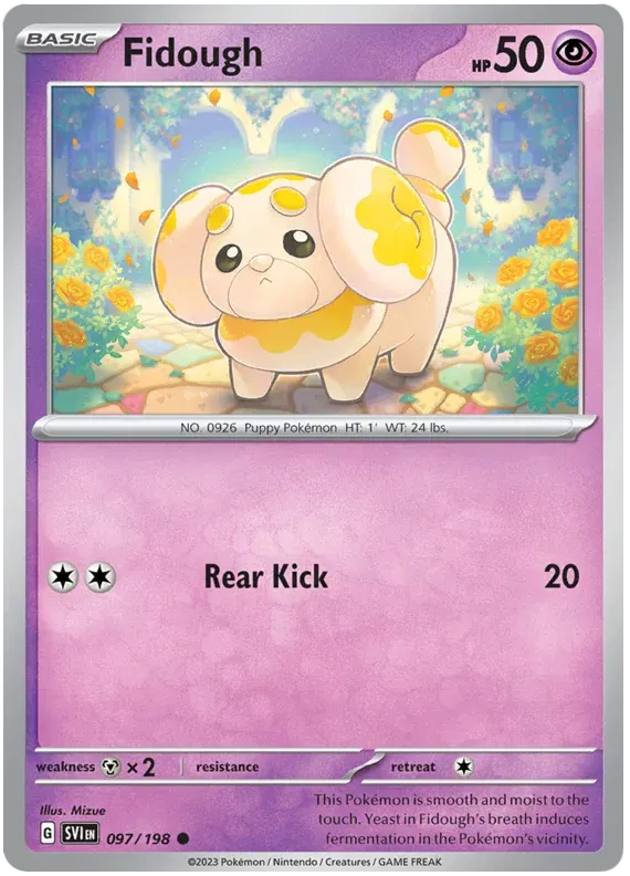 097/198 Fidough Reverse Holo - Scarlet & Violet Base Set
