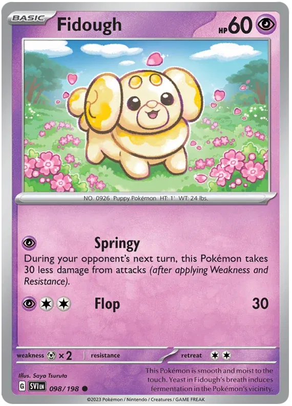 098/198 Fidough Reverse Holo - Scarlet & Violet Base Set