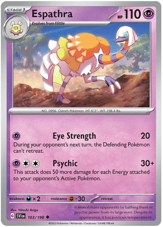 103/198 Espathra Reverse Holo - Scarlet & Violet Base Set