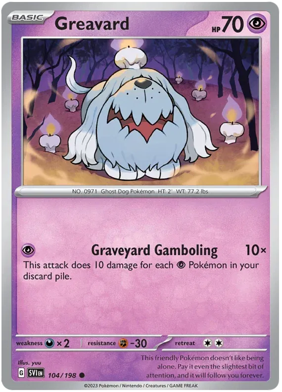 104/198 Greavard Reverse Holo - Scarlet & Violet Base Set