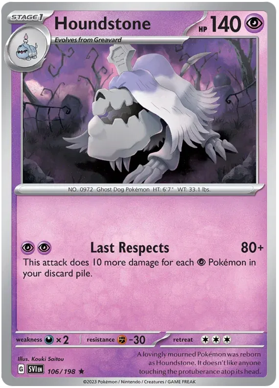 106/198 Houndstone Holofoil - Scarlet & Violet Base Set