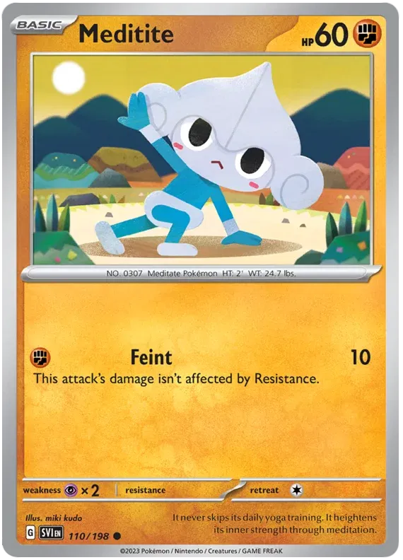 110/198 Meditite Reverse Holo - Scarlet & Violet Base Set