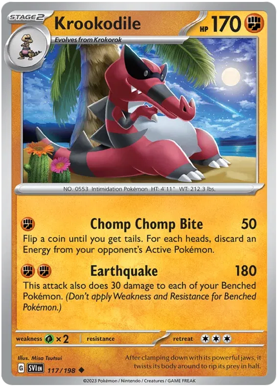 117/198 Krookodile Reverse Holo - Scarlet & Violet Base Set