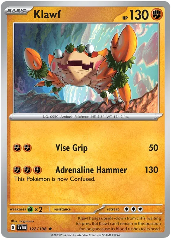 122/198 Klawf Reverse Holo - Scarlet & Violet Base Set
