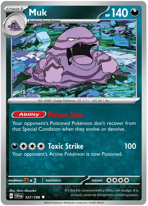127/198 Muk Reverse Holo - Scarlet & Violet Base Set
