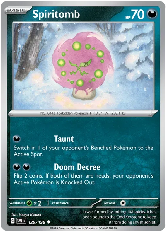129/198 Spiritomb Reverse Holo - Scarlet & Violet Base Set