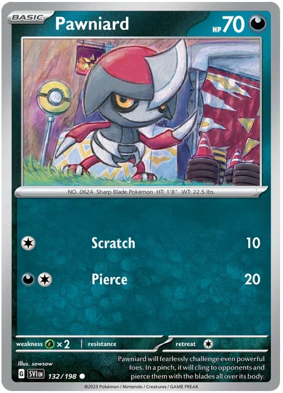 132/198 Pawniard Reverse Holo - Scarlet & Violet Base Set