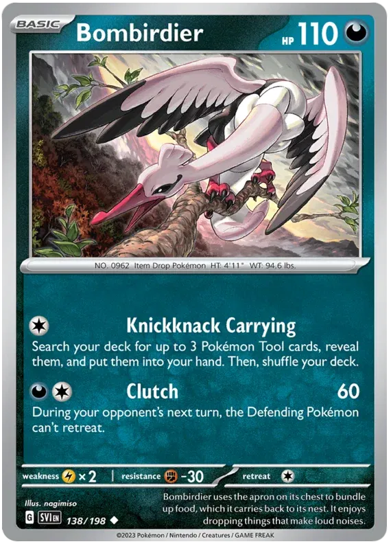 138/198 Bombirdier Reverse Holo - Scarlet & Violet Base Set
