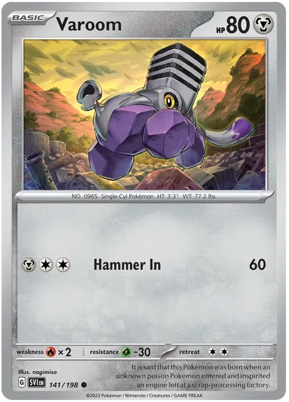 141/198 Varoom Reverse Holo - Scarlet & Violet Base Set