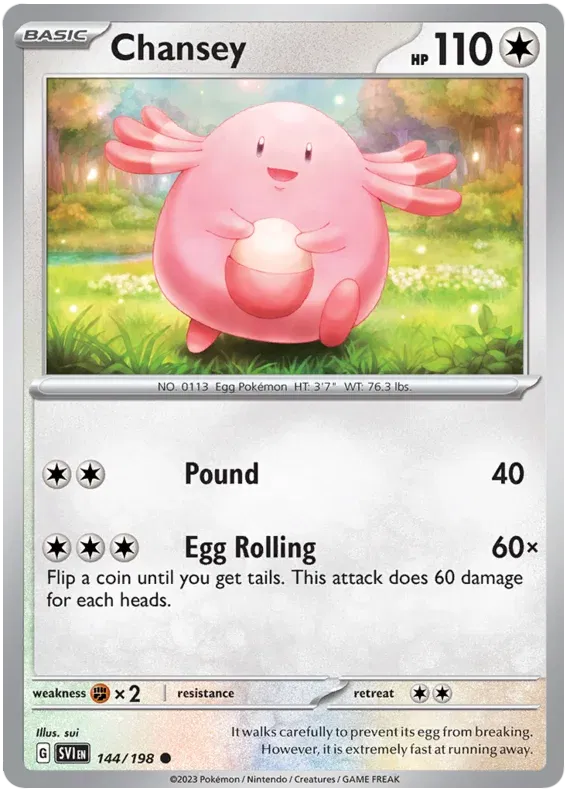 144/198 Chansey Reverse Holo - Scarlet & Violet Base Set