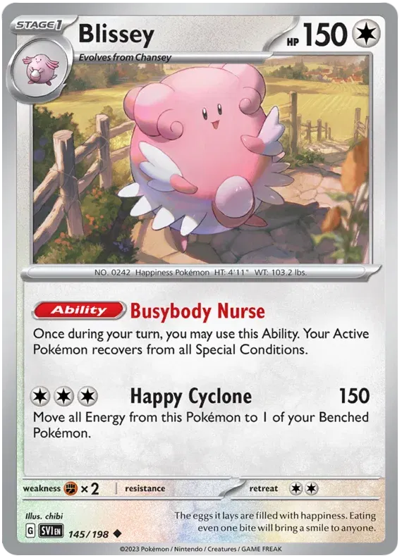 145/198 Blissey Reverse Holo - Scarlet & Violet Base Set