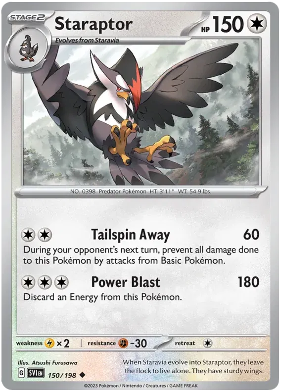 150/198 Staraptor Reverse Holo - Scarlet & Violet Base Set