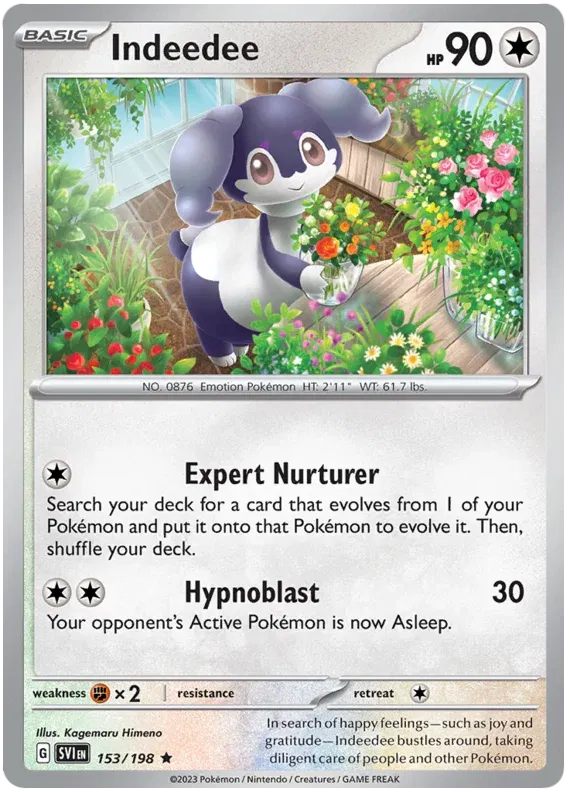 153/198 Indeedee Holofoil - Scarlet & Violet Base Set