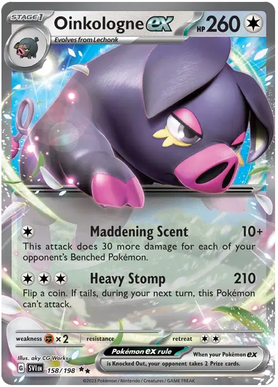 158/198 Oinkologne EX - Scarlet & Violet Base Set