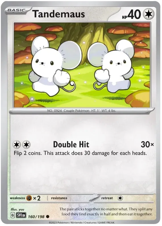 160/198 Tandemaus Reverse Holo - Scarlet & Violet Base Set