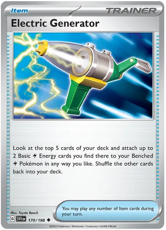 170/198 Electric Generator Reverse Holo - Scarlet & Violet Base Set
