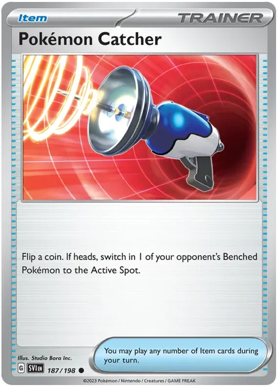 187/198 Pokémon Catcher Reverse Holo - Scarlet & Violet Base Set