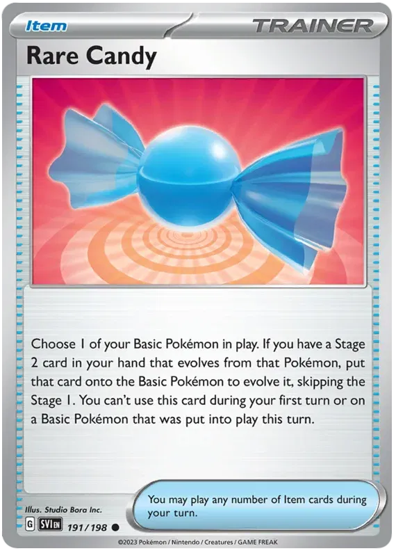 191/198 Rare Candy Reverse Holo - Scarlet & Violet Base Set