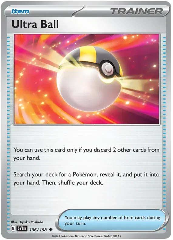 196/198 Ultra Ball Reverse Holo - Scarlet & Violet Base Set